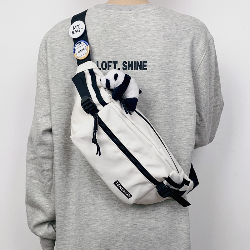 White for two badges and panda